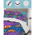 thumbnail image 3 of Quilts Queen Size Bedding Set, Clownfish Coastal Reversible Summer Quilt 3 Pieces, Nautical Ocean Sea Anemones Coral Lightweight Bedspreads Coverlets with 2 Pillow Shams for All Seasons, 3 of 5