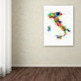 thumbnail image 4 of Trademark Art 'Italy Paint Splashes Map' Canvas Art by Michael Tompsett, 4 of 4