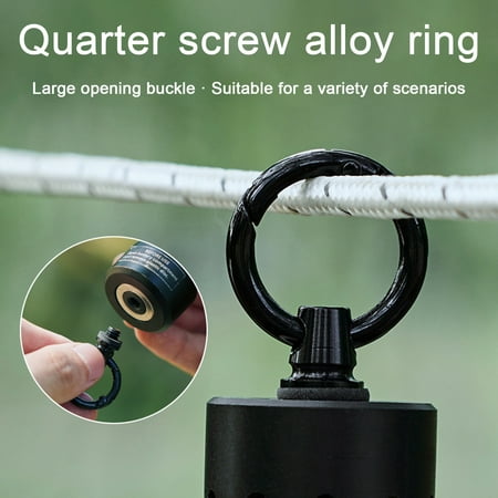 

Yanerim Camping Light Hanging Ring Large Opening Fixture Hook One Quarter Screw Lamp Hanger Portable Hook Loop for Outdoor Camping Picnics BBQs