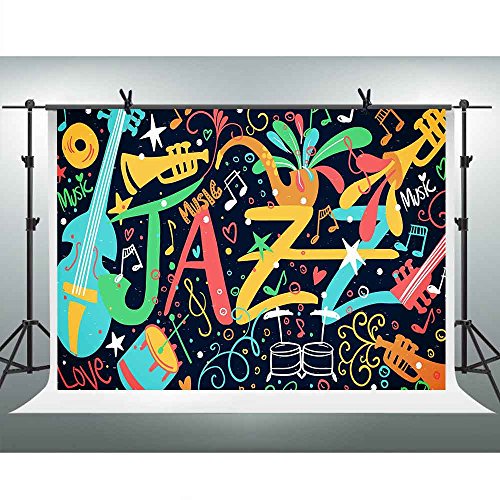 Fhzon Fhzon 10x7ft Music Doodle Photography Backdrop Jazz Background Themed Party Youtube Backdrop Photo Booth Studio Props Lxfh027 Backdrop Walmart Com Walmart Com