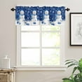 thumbnail image 7 of Christmas Blue Snowman Kitchen Curtains and Valances Set, Xmas Balls Snowflake Rod Pocket Window Valance 18 Inch Window Curtain Panels for Living Room Bedroom Laundry, 27.5x24in, 3 Pieces, 7 of 7
