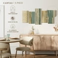 thumbnail image 4 of Elephant Stock Placidity Wall Art - Horizontal Multi Panel Canvas - Living Room Wall Decor - Abstract Multi Panel - Blue And Gold Decor By Tom Reeves - 34" x 16", 4 of 4