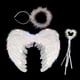 thumbnail image 3 of Alas de ángel con plumas para disfraz de Halloween, Navidad, accesorios para fotos, 45 x 35 cm Los 45x35cm, 3 of 9