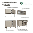 thumbnail image 4 of Cocina Integral Completa Modular Madesa Nice 240cm Crema, 4 of 6