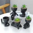 thumbnail image 5 of Creative Cute Portrait Ceramic Succulent Plant Pot Vase Table Decoration Plant Pot Garden Supplies Flower Pot Home Decor 3, 5 of 8