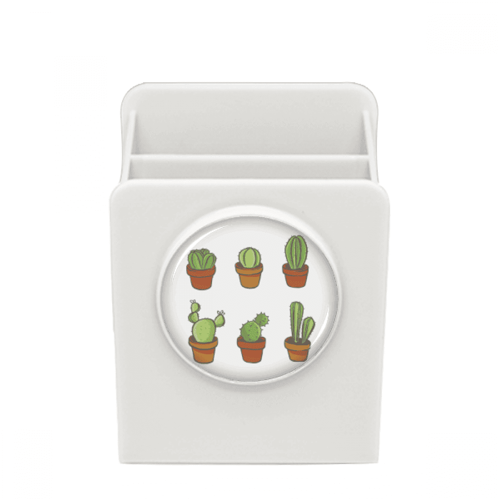Succulents Cactus Potted Illustration Pattern Desk Pencil Holder Cup ...