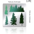 thumbnail image 2 of 1pc Pine Tree Stainless Steel Stencil Template Forest Metal Journal Stencils Templates Tool, 2 of 9