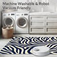 thumbnail image 5 of ODIKA 6'x9' Machine Washable Non-Slip Area Rug, Antelope Inspired Striped Motif with Abstract Fluid Bands High Traffic Rug, Black, 287931, 5 of 7
