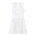 thumbnail image 7 of Alvivi Women Glitter Rhinestone Figure Skating Dress Sleeveless Ballet Leotard Dance Costume White S, 7 of 7