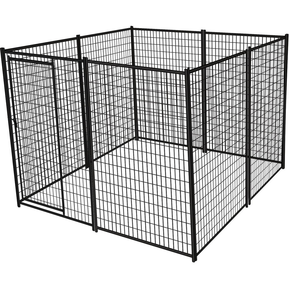 Lucky Dog Heavy Duty Outdoor Dog Kennel, Black, 10'L x 10'W x 6'H