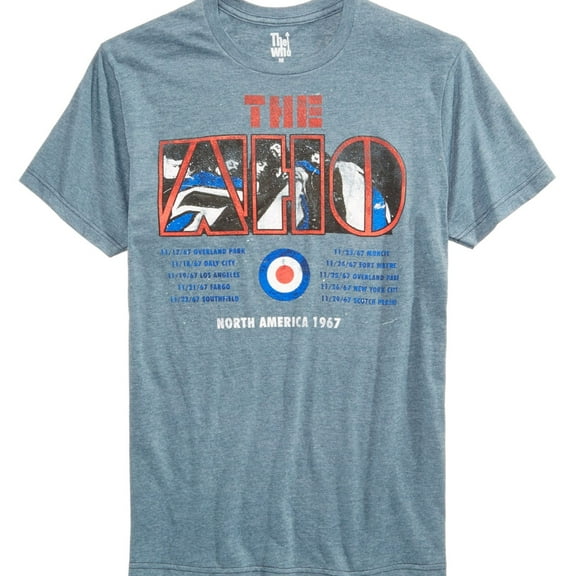 The Who Mens North America 1967 Graphic T-Shirt, Blue, Small