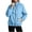 Sky Blue, variant on SYwaren Hiking Jacket Women's Lightweight Full Zip Hooded Mock Neck Water Resistant Windbreaker Casual Athletic Long Sleeve with Pockets