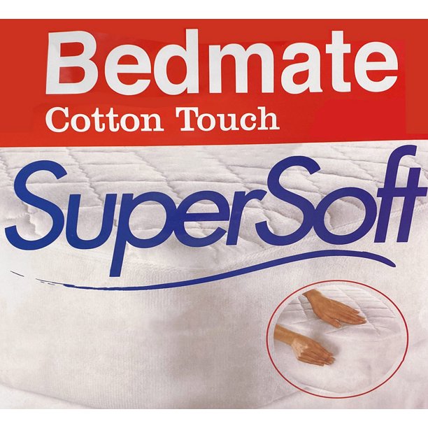 Bedmate Super Soft Cotton Touch Padded Mattress Cover, Full, Fits 15