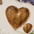 thumbnail image 5 of Mother'S Day Heart Shaped Tray Love Heart Wooden Charcuterie Board Wood Serving Platters Prayer Bowl for Dinner Dessert Candy Bread Display Holidays Party Decoration, 5 of 6