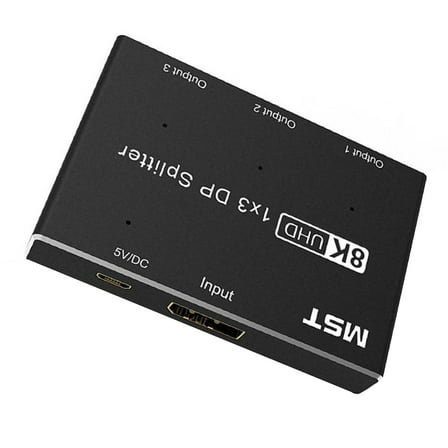 TAPDRA 8K 1x3 DisplayPort Splitter MST Support for Three Screens Simultaneously Splitter