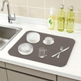 thumbnail image 2 of Unique Bargains Diatomaceous Stone Dish Countertop Drying Mat Brown 15.7*11.8 inch, 2 of 7