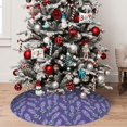 thumbnail image 5 of Sikiie Lavender Flowers 30-48 inches {designName} Print Christmas Tree Skirt Snowman Xmas Tree Skirt with Edge Christmas Decorations for Holiday Party36", 5 of 7