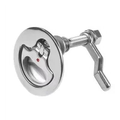 ISURE MARINE Boat 2" Adjustable Stainless Steel Floor Buckle Handle Lock Cam Latch Flush Pull Hatch Lift with Back Plate Fasteners