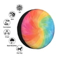 thumbnail image 5 of Multi-Size Car Tire Dust Cover Sunscreen, Corrosion, Dust And Water Keep Spare Tires Clean Mediumvioletred Tie Dye Background Rainbow Colors 16 Inch, 5 of 8