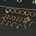 thumbnail image 4 of Juego de tachuelas de anillos de nariz de diamante de acero inoxidable para Zulema Pernos de anillos de la nariz, 4 of 7