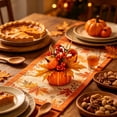 thumbnail image 5 of Racsoh Mini Artificial Pumpkin Tabletop Ornament, Faux Fall Floral Arrangement with Sunflower and Berry, for Thanksgiving Halloween Mantel Decor (B), 5 of 7