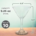 thumbnail image 5 of Classic Martini Glasses 9.25 oz. Set of 10, Bulk Pack - Great for Cocktails, Wedding Favors, Party Favors, Events - Clear, 5 of 6