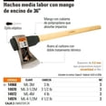 thumbnail image 2 of Hacha Media Lab. 3 Lb Madera 36' Truper 14968 Truper ML-3M, 2 of 2