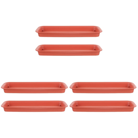 FELTECHELECTR Durable Red Plastic Plant Saucer for Easy Gardening Projects