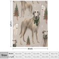 Throw Blanket Irish Wolfhound and Taupe Plaid Christmas Dog Super Soft