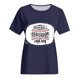 thumbnail image 4 of Mujeres Casual Béisbol Mamá Tie-dyed Impreso Manga corta Cuello redondo Pullover Blusa Camiseta Tops OAVQHLG3B Store lin121212, 4 of 5