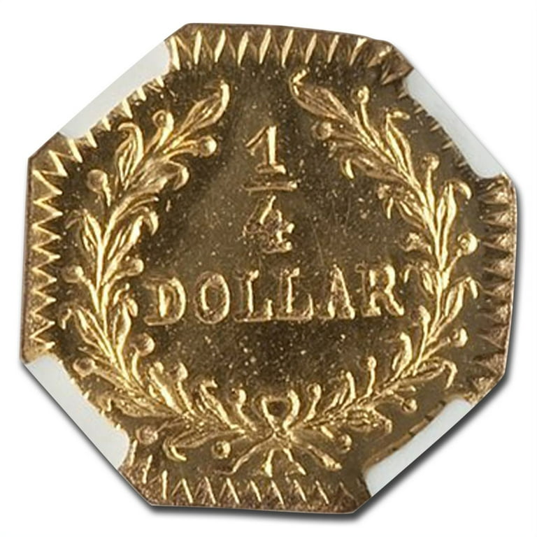 1881 Indian Octagonal 25 Cent Gold MS-67 NGC (DPL, BG-799O