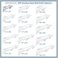 thumbnail image 7 of GRIDMANN 12" x 24" NSF Stainless Steel Kitchen Wall Mount Shelf w/ Backsplash, 7 of 7