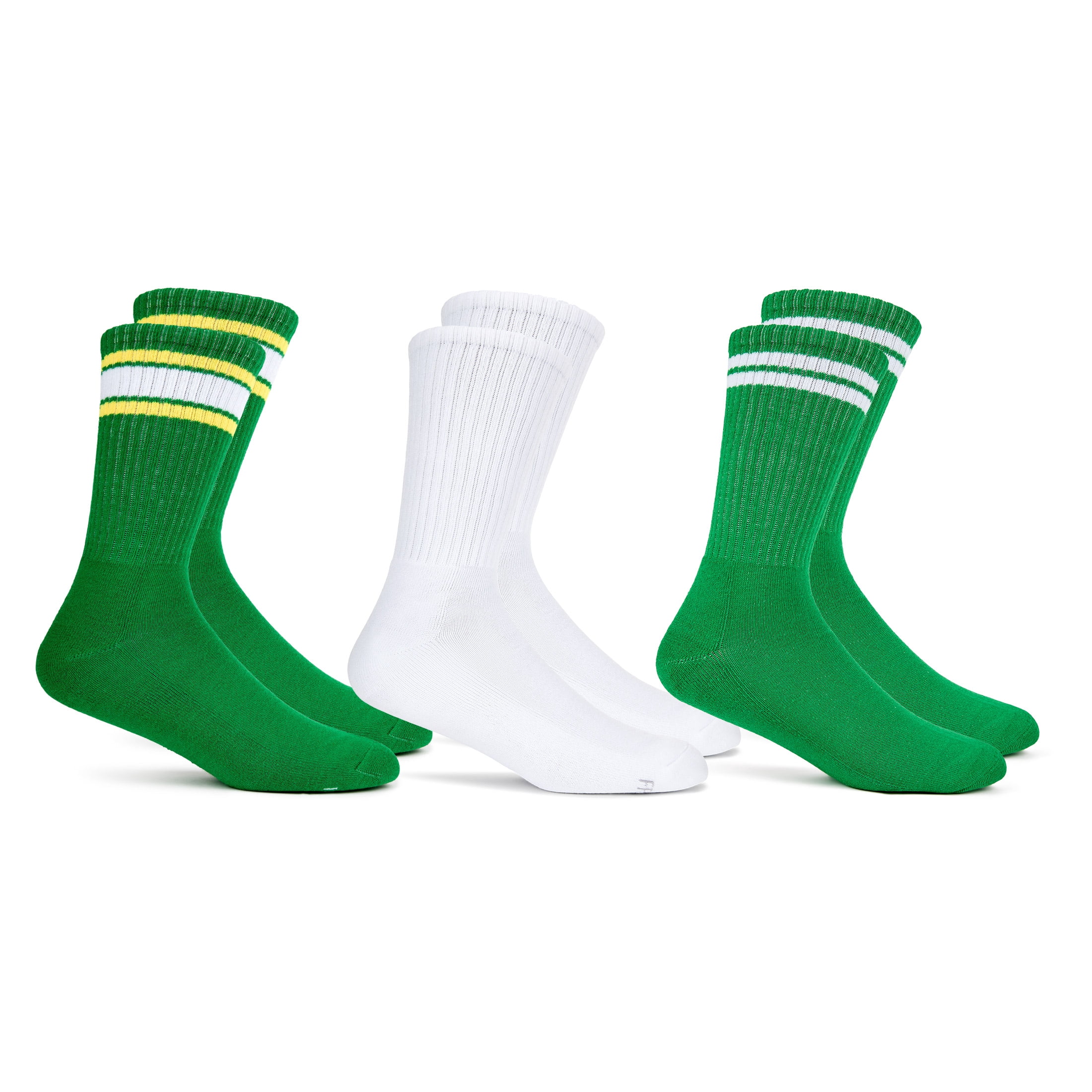 Fruit of the Loom Mens Gameday Crew Socks, 3-Pack, Sock Sizes 6-12