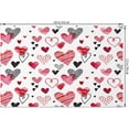 thumbnail image 3 of Valentine''s Day Placemats Set of 4 12x18 Inch Red Black Heart Romantic Table Place Mats Valentines Day Table Decoration for Indoor Outdoor Party Kitchen Dining Table, 3 of 5