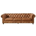 thumbnail image 4 of Pemberley Row Top Grain Leather Light Chestnut Sofa Rectangular 95" Assembled, 4 of 8