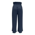 thumbnail image 5 of RbCulf Women Summer Pants Savings Clearance Shirring High Waisted Palazzo Pants Casual Wide Leg Flowy Lounge Capri Pant Beach Boho Trousers, 5 of 5