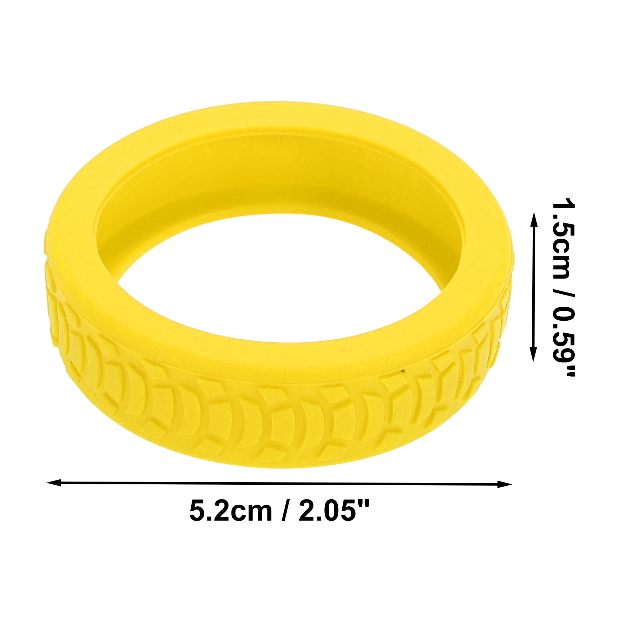 Unique Bargains Durable Convenient Luggage Wheel Covers for Travel 4Pcs Yellow