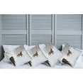 thumbnail image 6 of Ambesonne Winter Throw Pillow Cover 4 Pack, Horses in Snowy Forest, 16", Brown White, 6 of 6