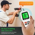 thumbnail image 4 of Handheld Metal Detector for Walls - HW-QB6, 9V Battery Operated (Battery Not Included), White, with LED LCD Green Backlight and Multiple Detection Levels, 4 of 7
