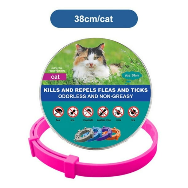 Collar antipulgas y garrapatas para gatos y perros, Collar ajustable para mascotas, anillo desparasitante Vitro, Collar antipulgas, repelente de insectos antimosquitos LIUWENJING unisex