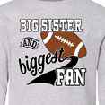 thumbnail image 4 of Inktastic Big Sister and Biggest Fan- football player Long Sleeve Youth T-Shirt, 4 of 5