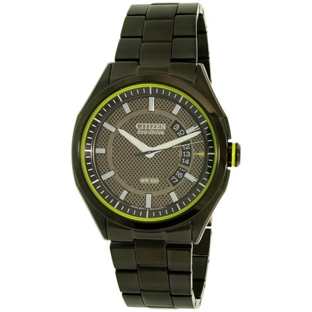 Citizen Men's Eco-Drive AW1145-58E Black Stainless-Steel Eco-Drive Watch