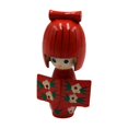 thumbnail image 1 of Medera de madera Kimono Doll Statue Handicraft 4.13 Muñeca geisha tradicional muñeca japonesa para entradas de mesa en casa tienda de entradas Naranja, 1 of 8