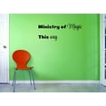 thumbnail image 1 of Custom Decals Ministry Of Magic This Way Wall Art Size: 16 X 40 Inches Color: Black, 1 of 1
