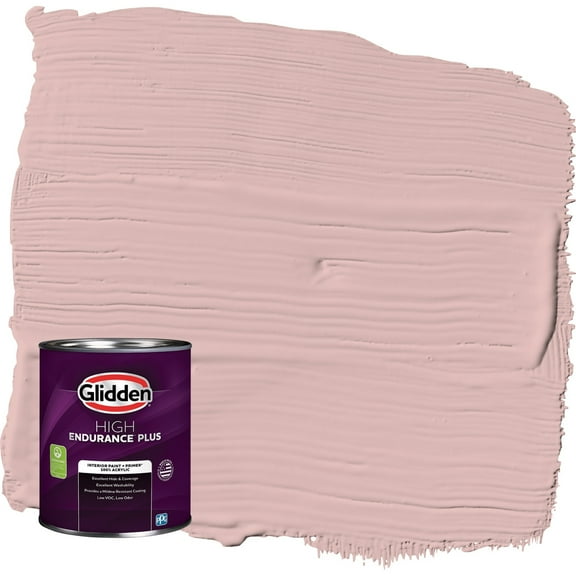 Glidden HEP Rose Hip / Pink Flat Interior Paint with Primer, 1 Quart