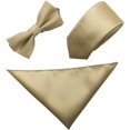 thumbnail image 1 of HAHDAXIA Mens Fashion Polyster Skinny Ties Necktie Bowtie Pocket Square 3PCS Set, 1 of 6