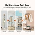 thumbnail image 5 of BAOKALER Durable Clothes Rack Clothing Storage, Brown, 5 of 9