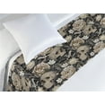 thumbnail image 3 of Gothic Bed Runner, Vintage Baroque Floral Skulls with Garden Flowers Flourishing Leaves, Decorative Accent Bedding Scarf for Hotels Homes & Guest Rooms, Twin, Charcoal Grey and Dark Tan, by Ambesonne, 3 of 3