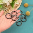 thumbnail image 5 of 10Pack Spring O Rings, 7/8"(22mm) ID Zinc Alloy Trigger Round Snap Buckle, DIY Accessories Spring Buckle (black), 5 of 6