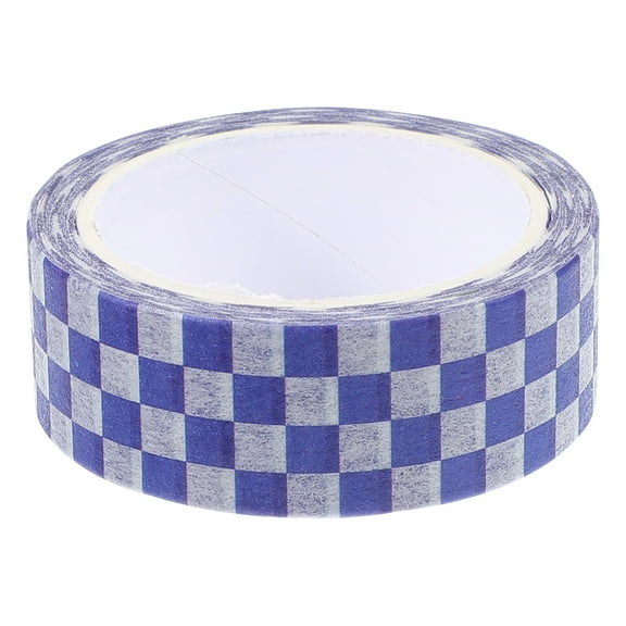 HEMOTON Checkered Flag Washi Tape for Crafts and Gifts 1 Roll Assorted Colors Easy to Apply and Decorate